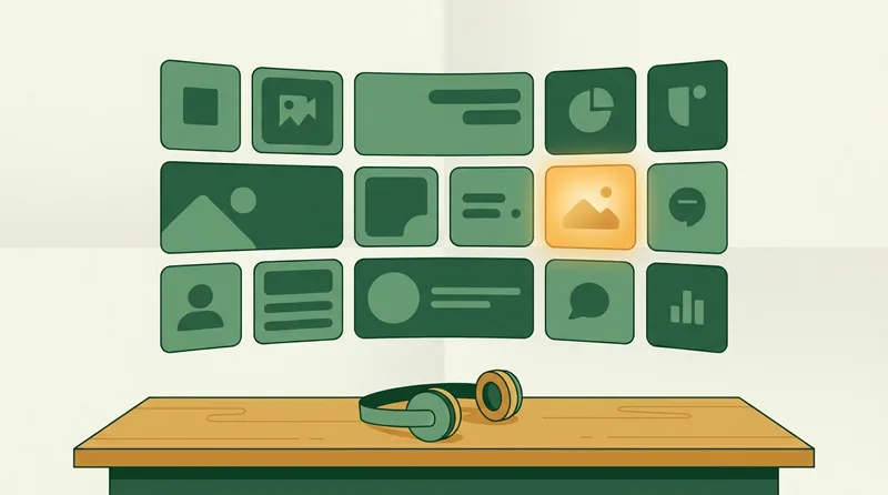 Deretan aplikasi customer service melayang di atas meja kerja dengan headset