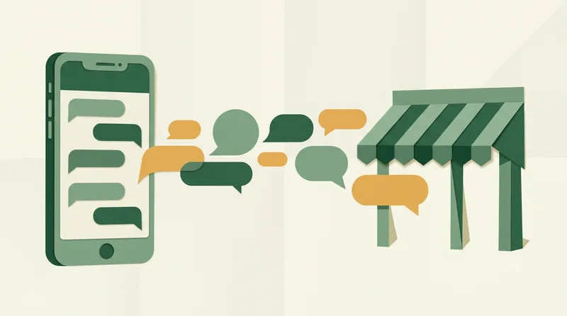 Ilustrasi dua jalur resmi chatbot WhatsApp: aplikasi WhatsApp Business gratis dan WhatsApp Business Platform API